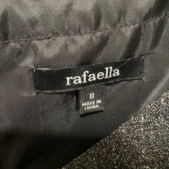 RAFAELLA Charcoal Grey Shift Dress SIZE 8 Fully Lined Sleeveless Career - Picture 6 of 8